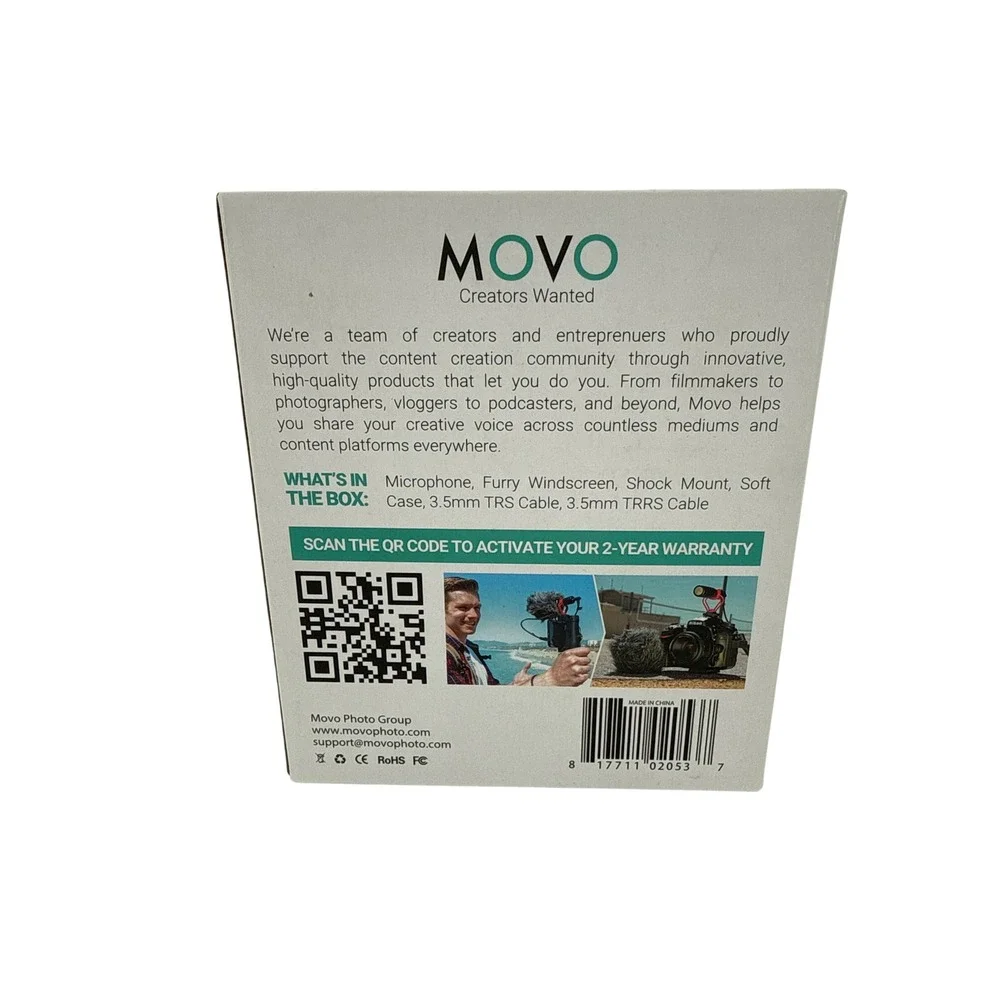 Movo Universal Cardioid Microphone Unisex OS Black VXR10 VXR10 Video Shotgun Mic